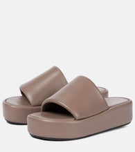 Balenciaga Rise leather platform slides