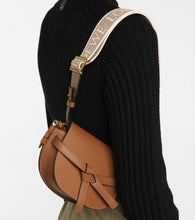 Loewe Gate Dual Mini leather and jacquard shoulder bag