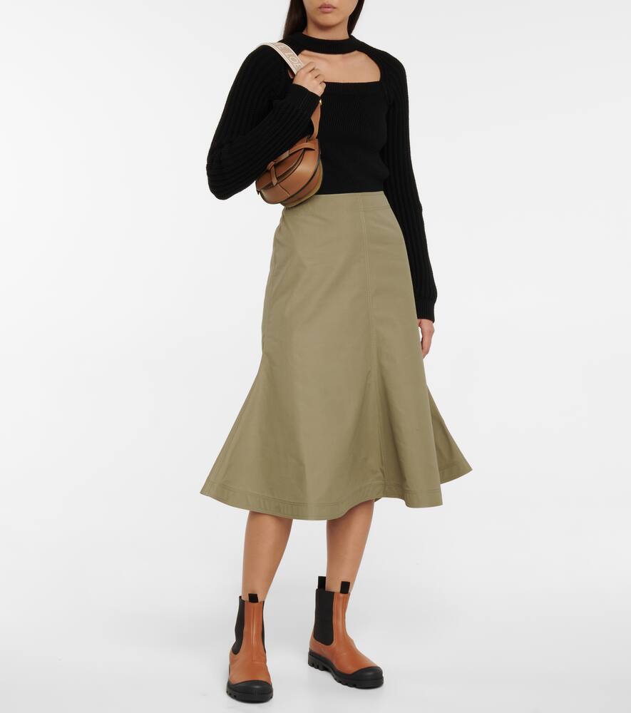 Loewe Gate Dual Mini leather and jacquard shoulder bag