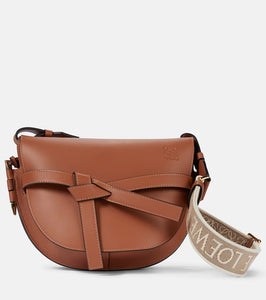 Loewe Gate Small leather and jacquard shoulder bag. Shop Loewe Shoulder Bags for women now.