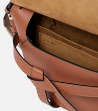 Loewe Gate Small leather and jacquard shoulder bag