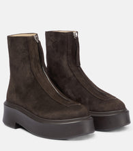 The Row Zipped Boot 1 suede ankle boots - The Row 拉链靴 1 麂皮踝靴