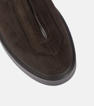 The Row Zipped Boot 1 suede ankle boots