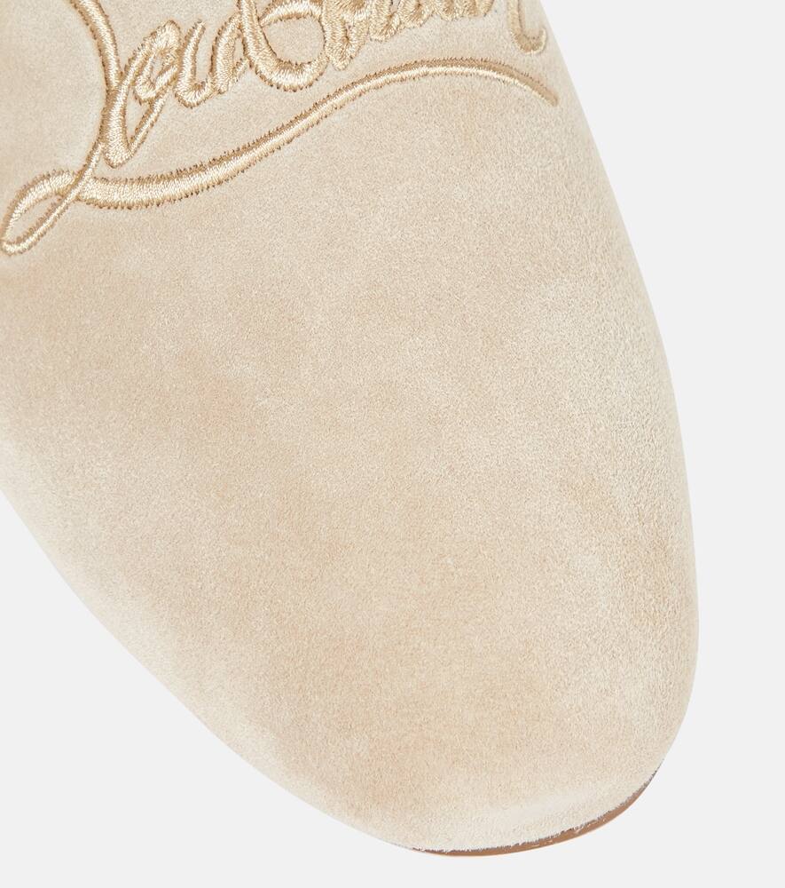 Christian Louboutin Navy Coolito Donna suede slippers