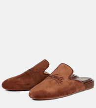 Christian Louboutin Navy Coolito Donna suede slippers