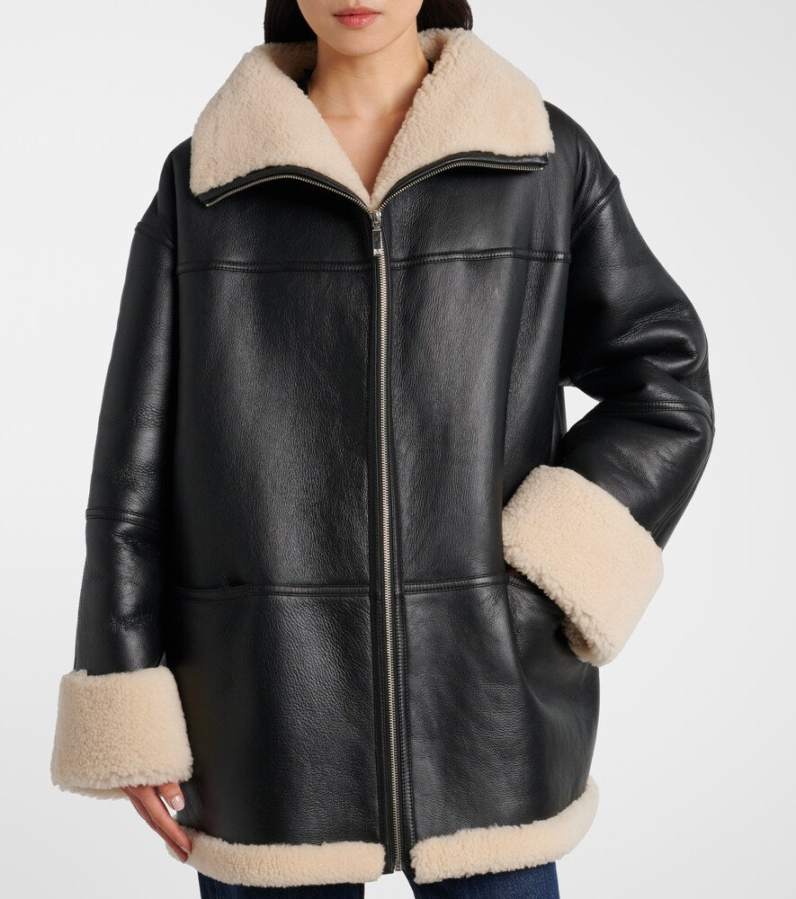 Toteme Oversized shearling jacket