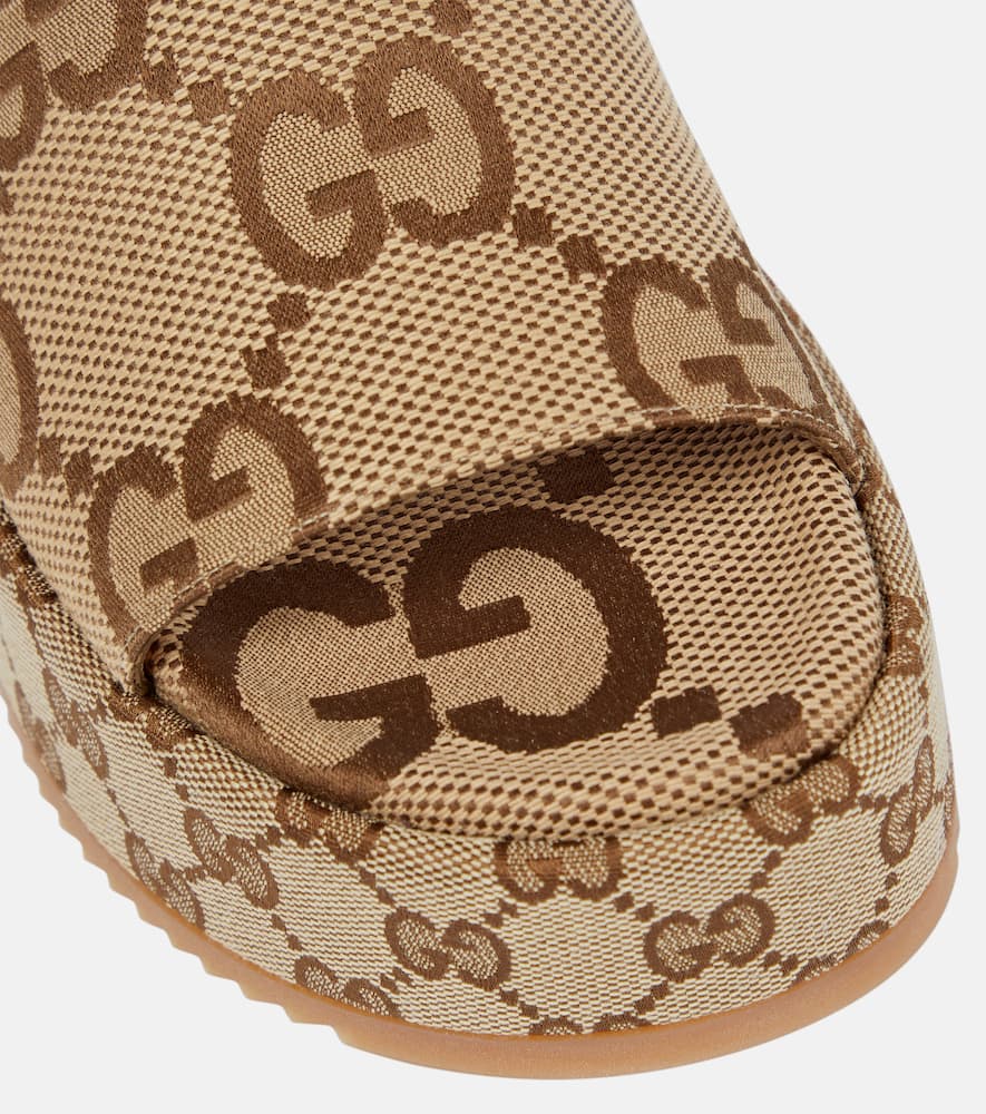 Gucci GG Maxi canvas platform slides