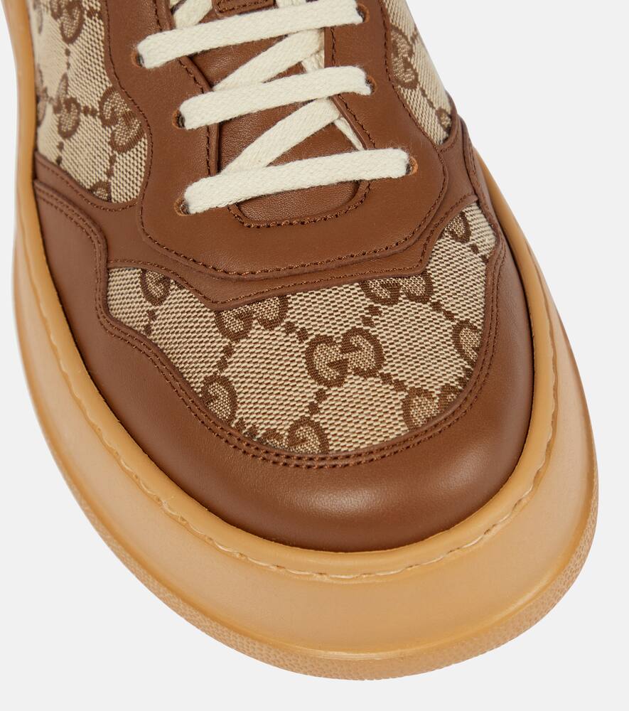 Gucci GG Canvas leather-trimmed sneakers