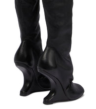 Rick Owens Cantilever leather over-the-knee boots