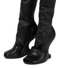 Rick Owens Cantilever leather over-the-knee boots
