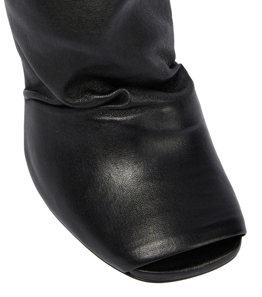 Rick Owens Cantilever leather over-the-knee boots