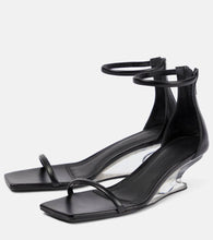 Rick Owens Leather wedge sandals