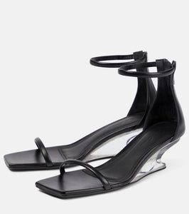 Rick Owens Leather wedge sandals