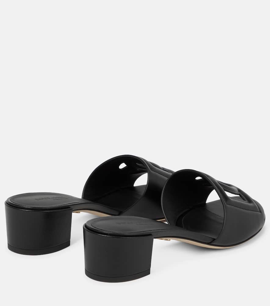 Dolce&Gabbana DG leather mules