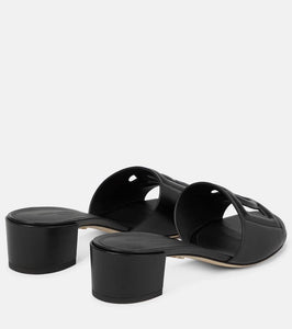 Dolce&Gabbana DG leather mules