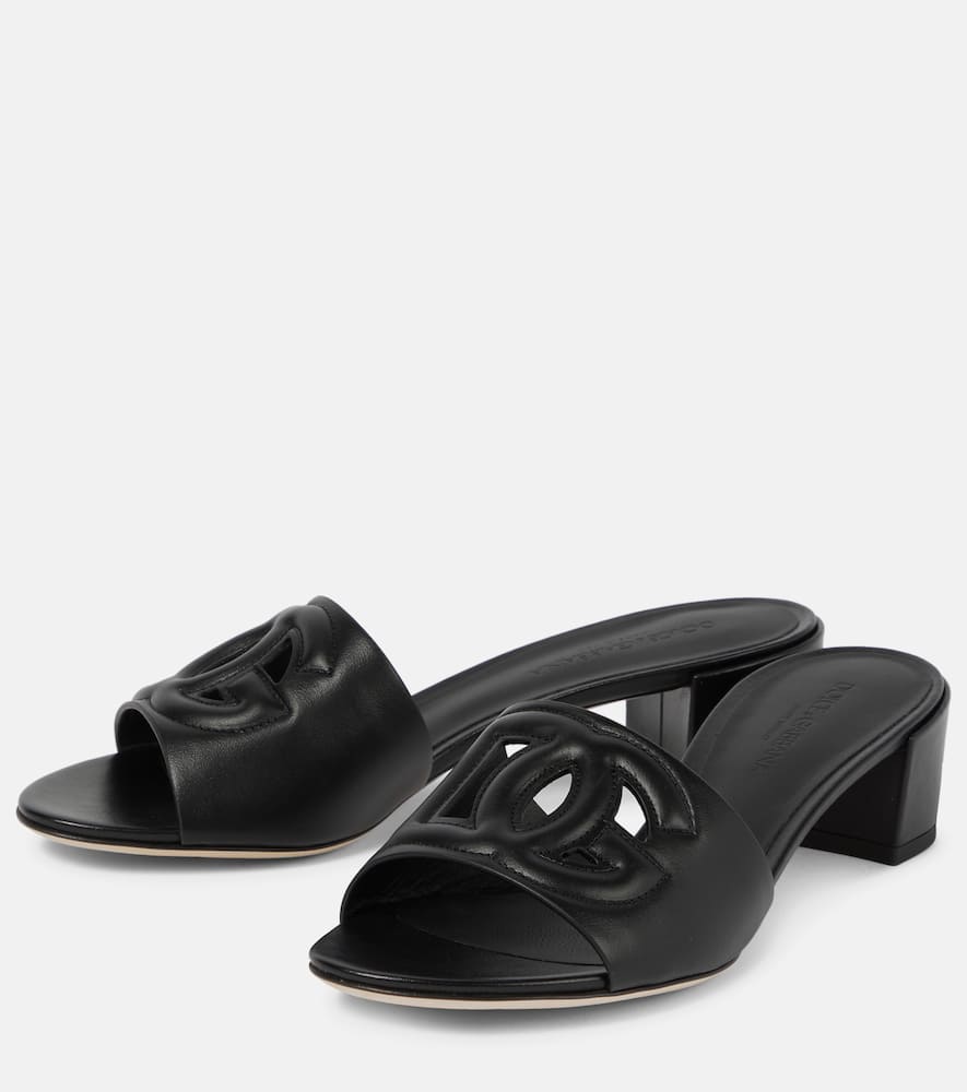 Dolce&Gabbana DG leather mules