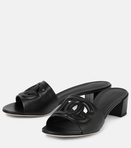 Dolce&Gabbana DG leather mules