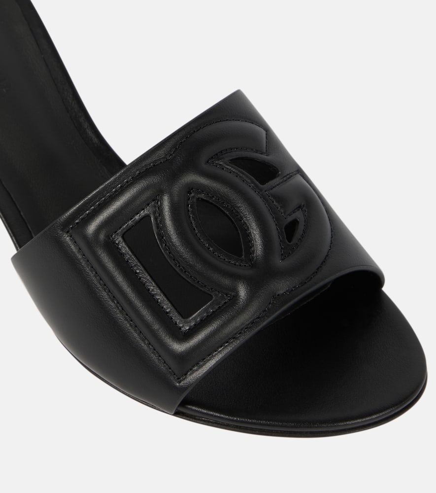 Dolce&Gabbana DG leather mules