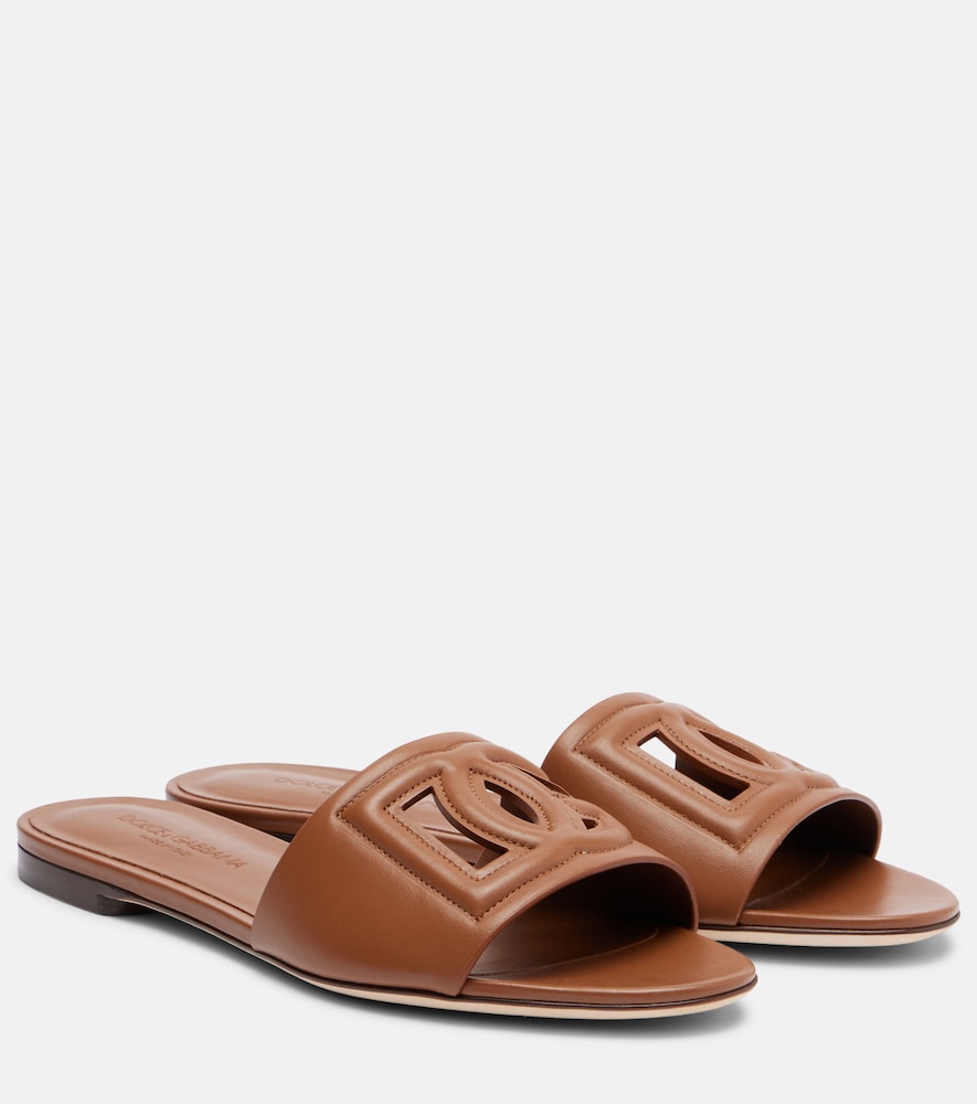 Dolce&Gabbana DG leather slides - Dolce&Gabbana DG 皮革拖鞋