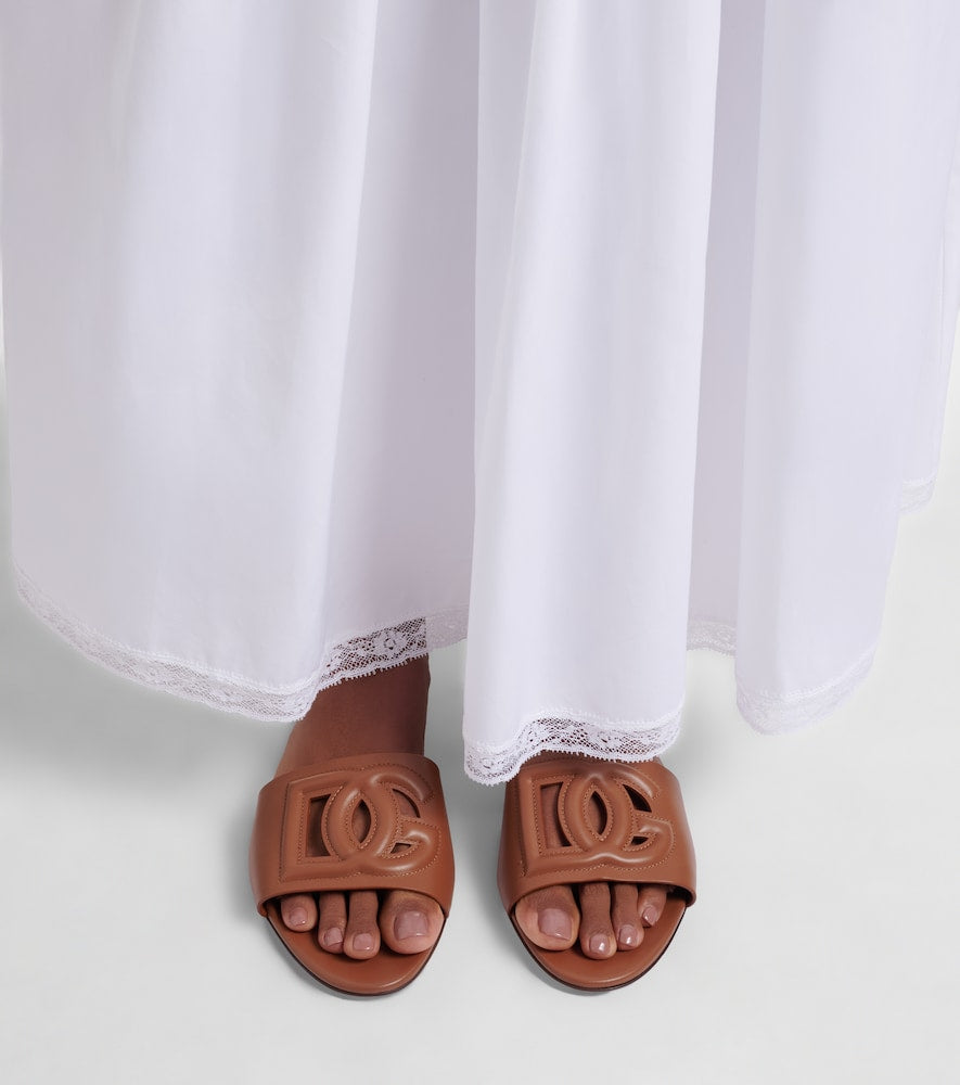 Dolce&Gabbana DG leather slides