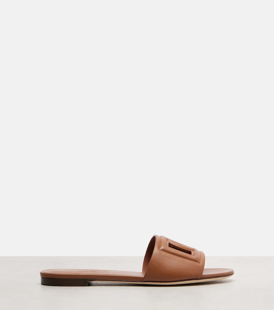 Dolce&Gabbana DG leather slides