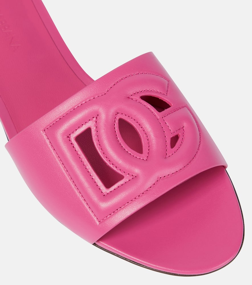 Dolce&Gabbana DG leather slides