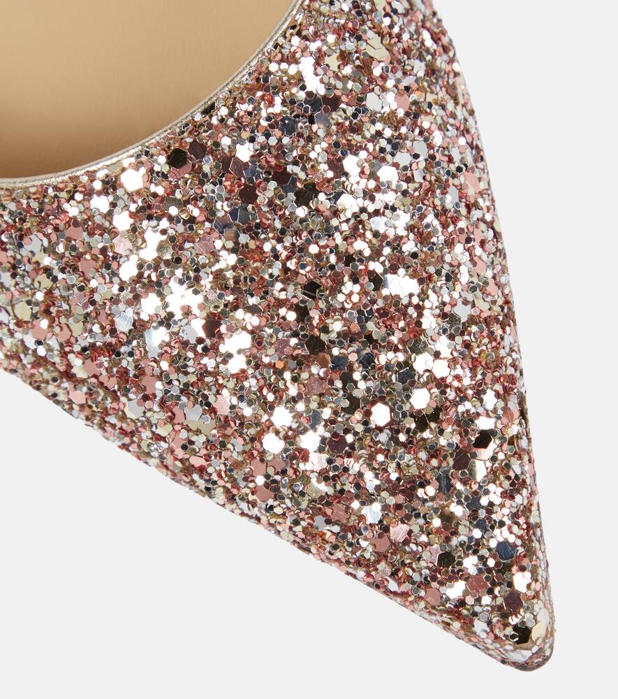 Jimmy Choo Love glitter ballet flats