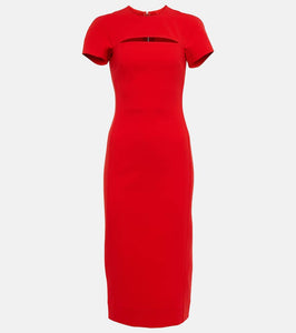 Victoria Beckham Peekaboo crêpe midi dress