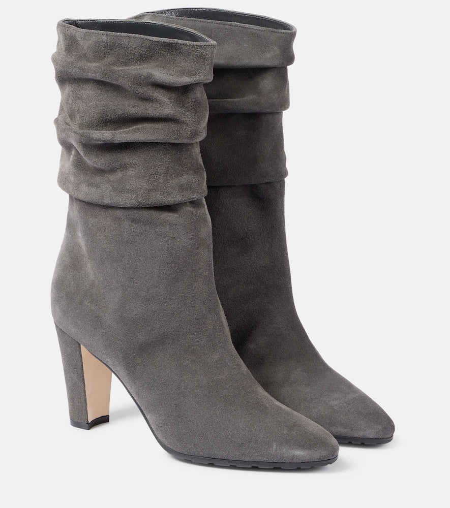 Manolo Blahnik Calasso suede ankle boots (Grey) - High Heels