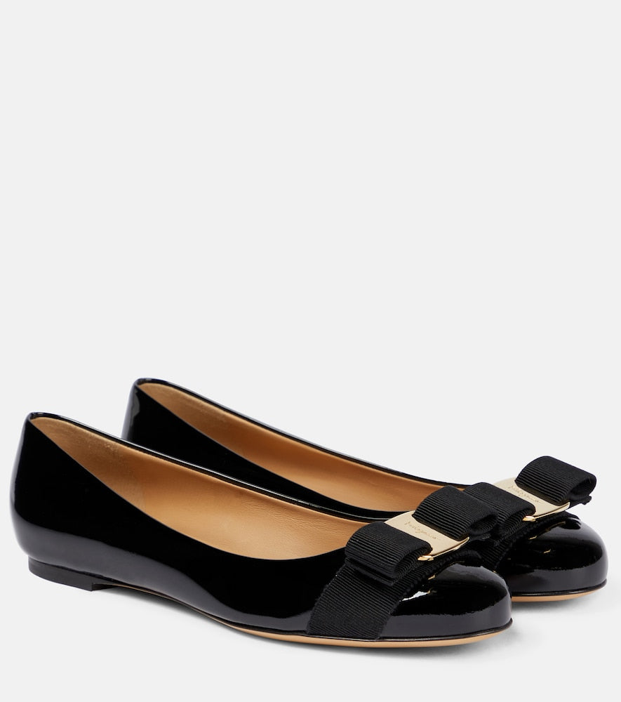 Ferragamo Varina patent leather ballet flats - Ferragamo Varina 漆皮芭蕾平底鞋