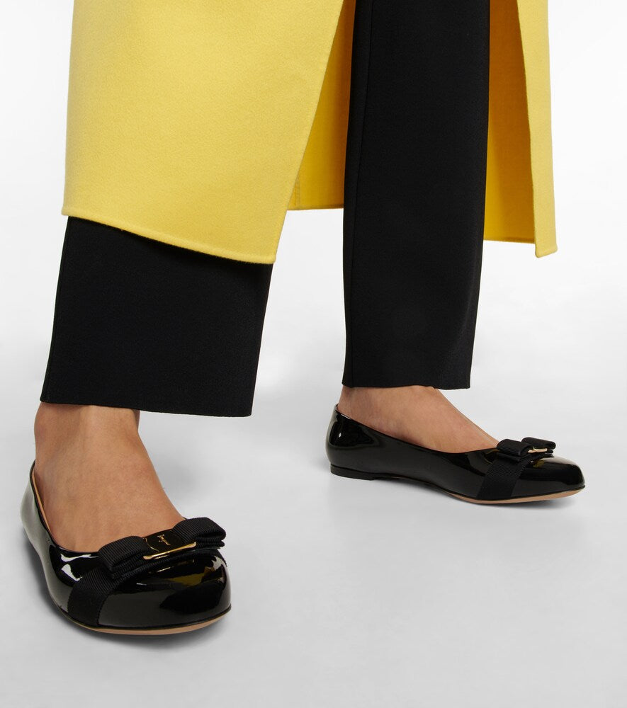Ferragamo Varina patent leather ballet flats