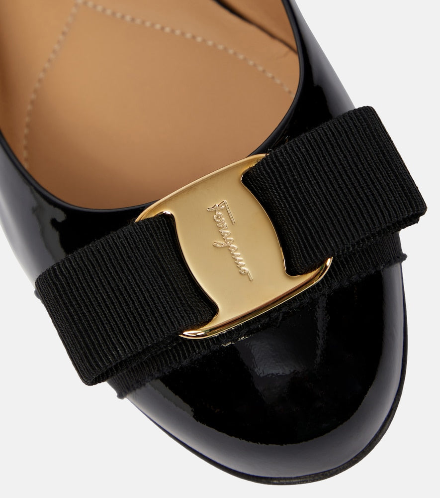 Ferragamo Varina patent leather ballet flats