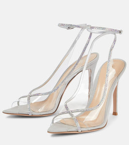 Gianvito Rossi Crystelle 105 embellished PVC sandals