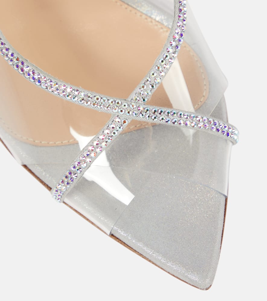 Gianvito Rossi Crystelle 105 embellished PVC sandals