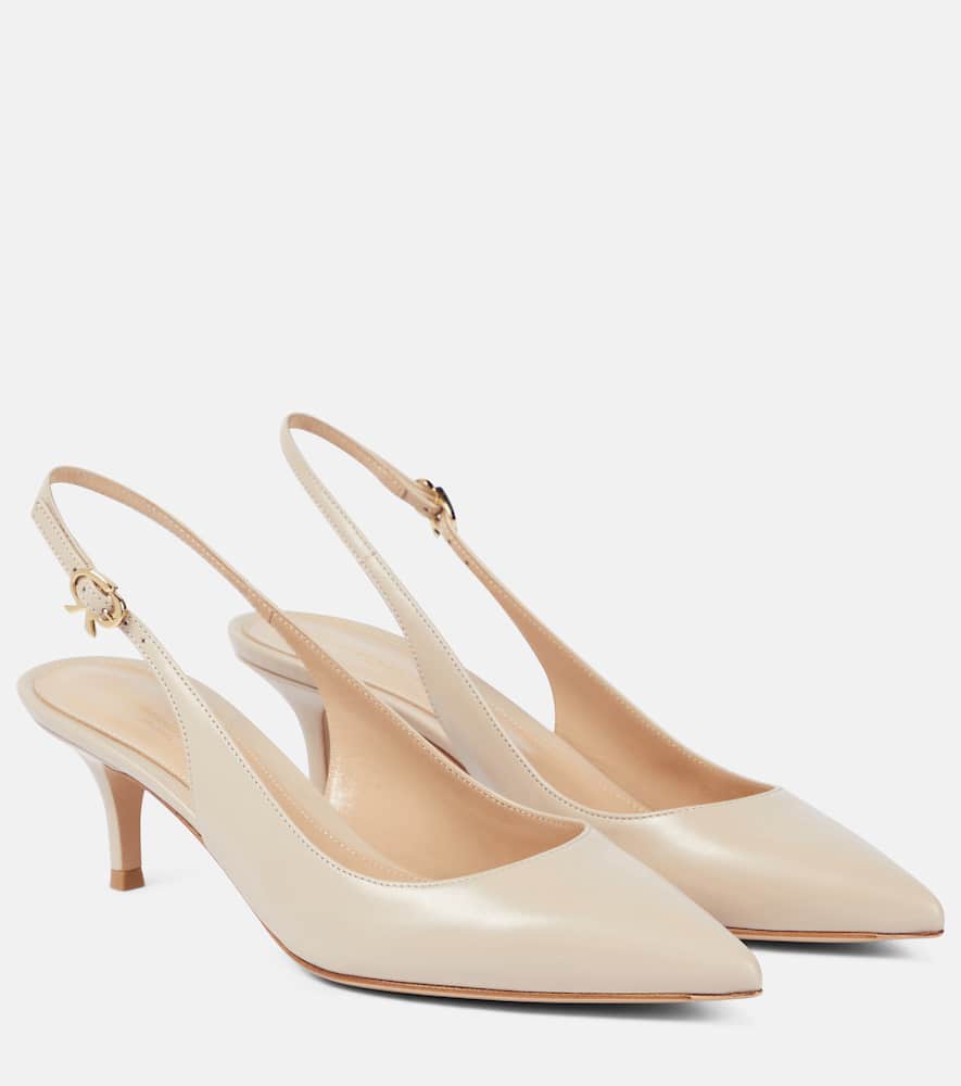 Gianvito Rossi Ribbon Sling leather slingback pumps