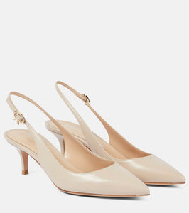 Gianvito Rossi Ribbon Sling leather slingback pumps