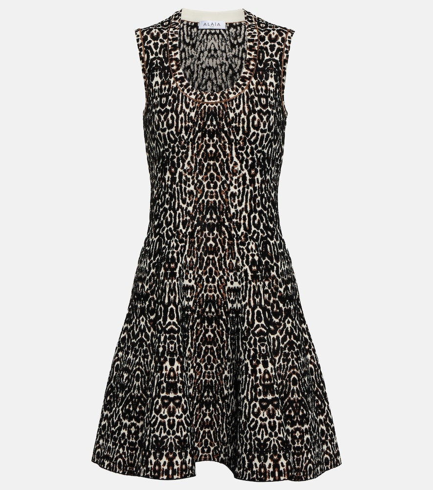 Alaia Leopard-print jacquard minidress. Alaia 豹纹提花迷你连衣裙