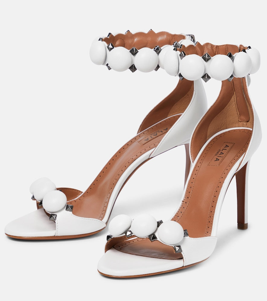 Alaia La Bombe 90 leather sandals