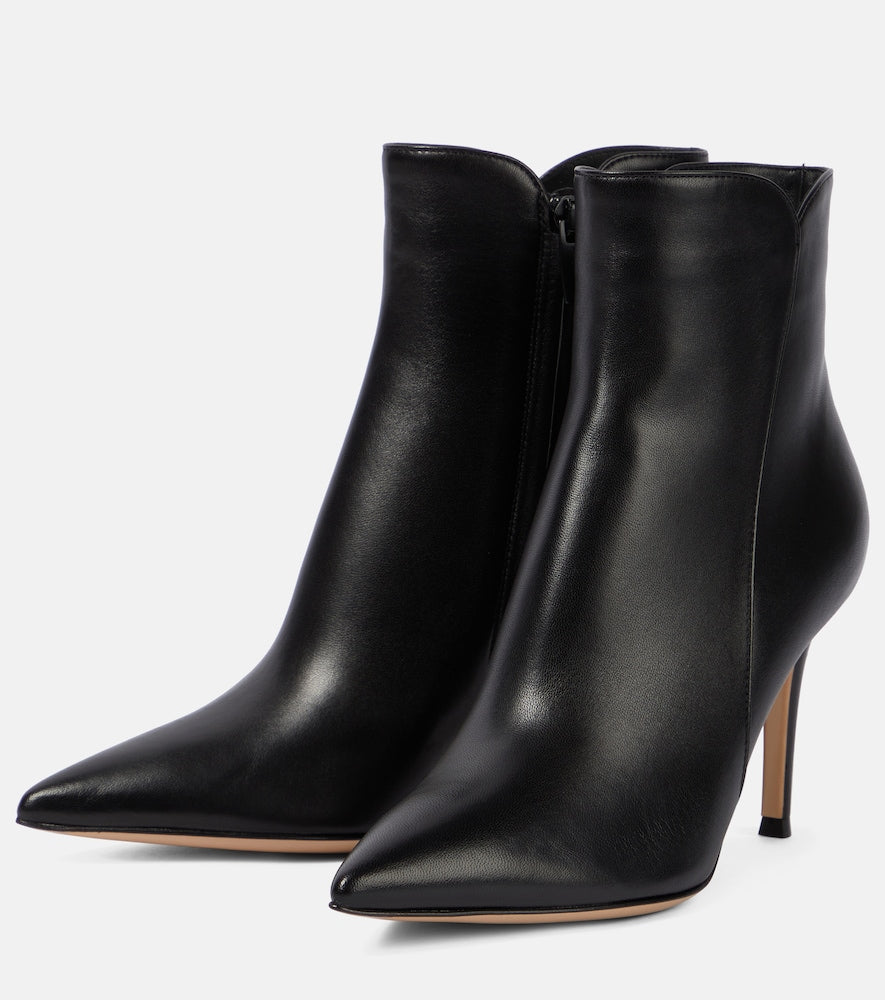 Gianvito Rossi Levy 85 leather ankle boots