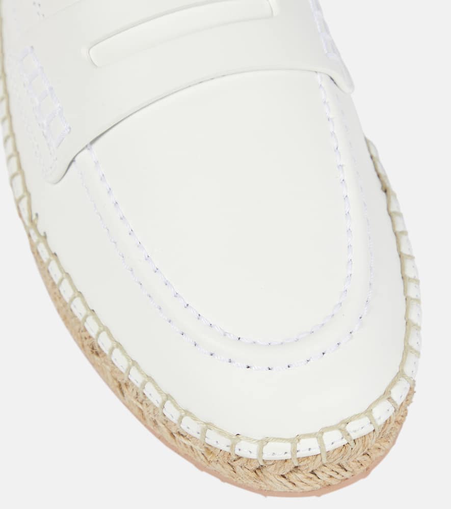 Gianvito Rossi Lido leather espadrille loafers