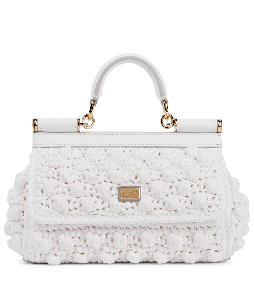 Dolce&Gabbana Bridal Sicily Small crochet tote. Shop Dolce&Gabbana Top-Handle Bags for women now.