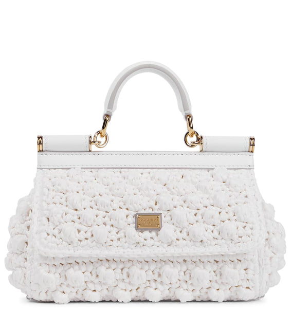 Dolce&Gabbana Bridal Sicily Small crochet tote. Shop Dolce&Gabbana Top-Handle Bags for women now.