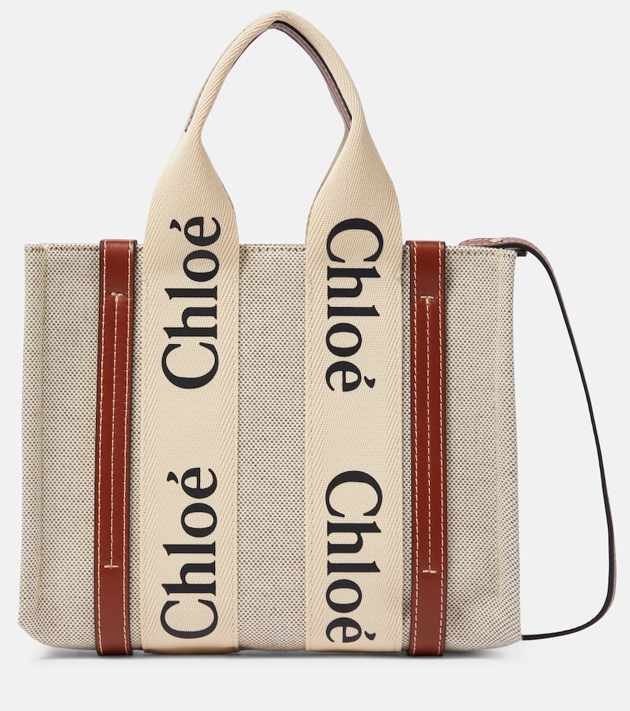 Chloe Woody Small canvas tote - Chloe Woody 小号帆布手提包