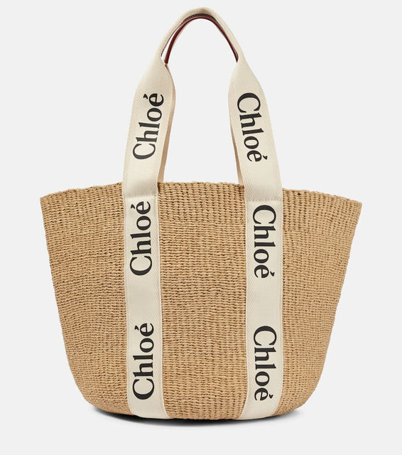 Chloe x Mifuko Woody Large raffia tote. Shop Chloe Tote Bags for women now.