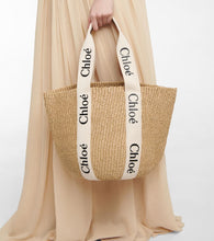 Chloe x Mifuko Woody Large raffia tote