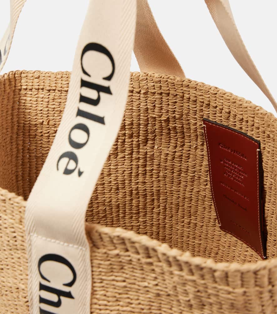 Chloe x Mifuko Woody Large raffia tote
