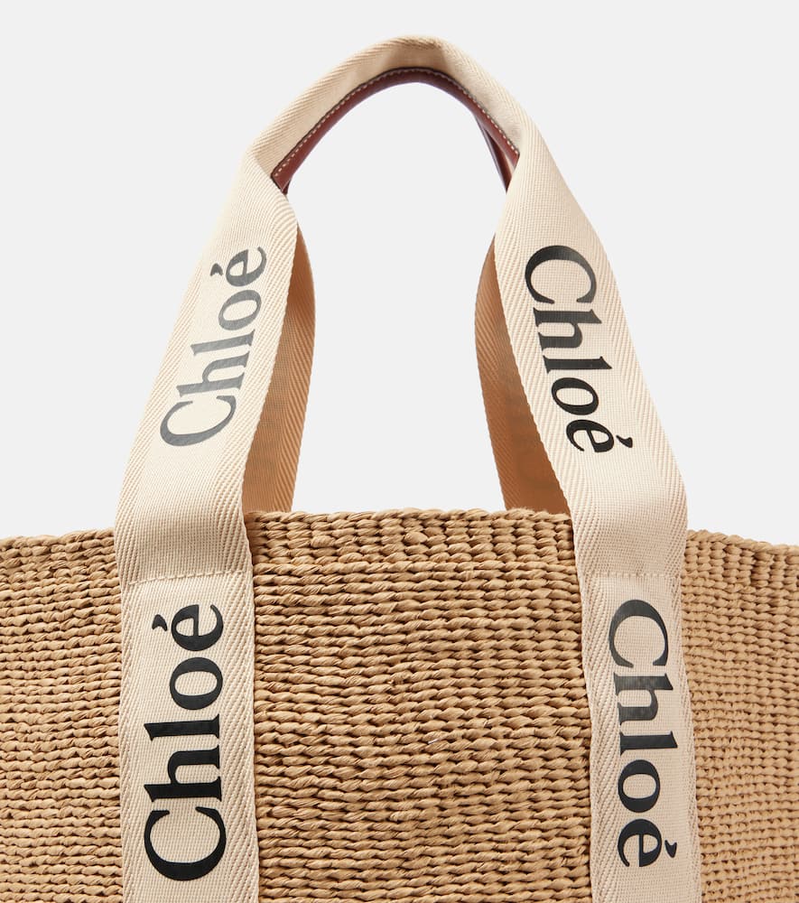 Chloe x Mifuko Woody Large raffia tote