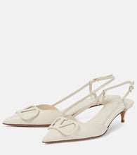 Valentino Garavani VLogo leather slingback pumps
