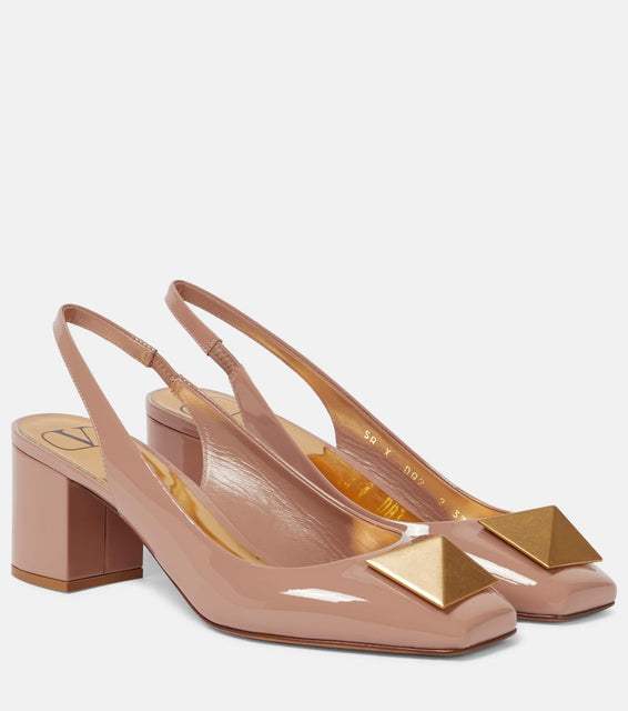 Valentino Garavani One Stud patent leather pumps