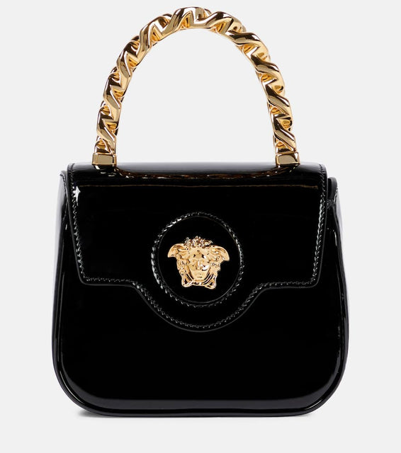 Versace La Medusa mini leather tote. Shop Versace Top-Handle Bags for women now.